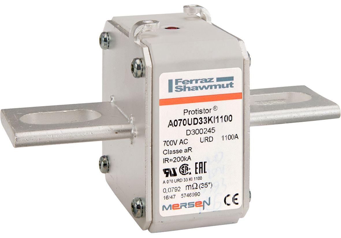 D300245 - PROTISTOR® SB aR, short US slotted blade, KI, sz.33, 690VAC IEC-700VAC UL, 1100A